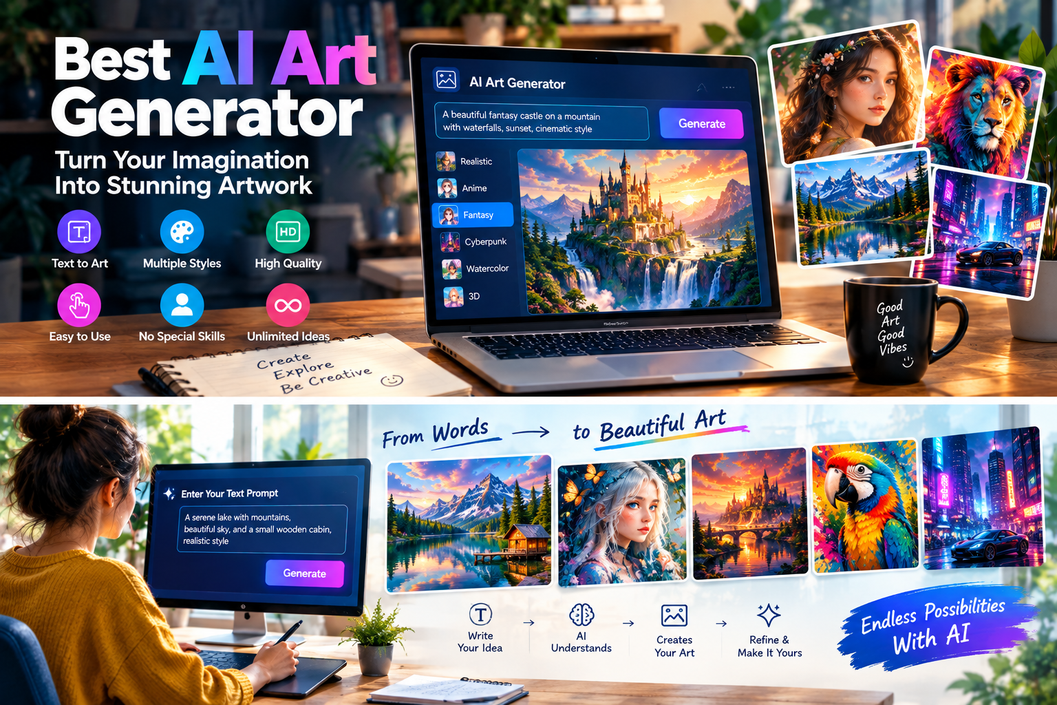 Best AI Art Generator in 2026: Create AI Artwork With Ease