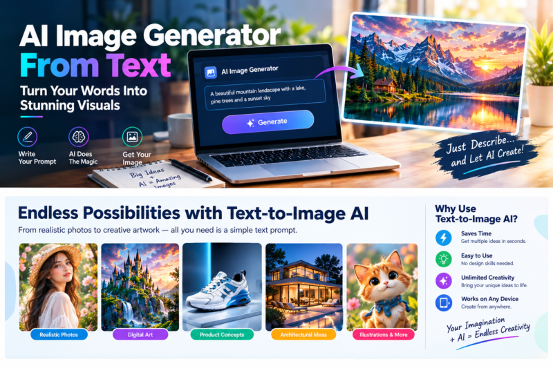 AI Image Generator From Text: Create Stunning Images With AI in 2026